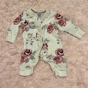 Floral baby long sleeve onesie